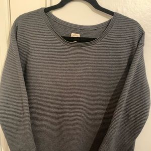 Wilfred Grey Ribbed Sweater with Silk & Cashmere